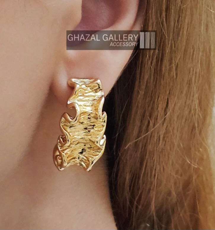 گوشواره حلقه ای ترند استیل رنگ ثابت ضدحساسیت